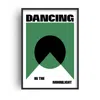 Fanclub Green / Black Dancing In The Moonlight Abstract Retro Music Giclée Art Print In Multi