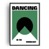 Fanclub Green / Black Dancing In The Moonlight Retro Music Giclée Art Print A2 In Multi