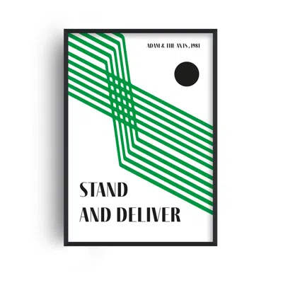 Fanclub Green / Black Stand And Deliver Adam And The Ants 1980's Music Retro Giclée Art Print A2 In Multi