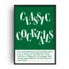 Fanclub Green Classic Cocktails Alcohol Drink Exclusive Retro Art Print In Green