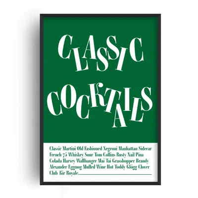 Fanclub Green Classic Cocktails Alcohol Drink Exclusive Retro Art Print