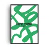 Fanclub Green Exclusive New York Abstract Giclée Art Print A2 In Green