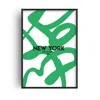 Fanclub Green Exclusive New York Abstract Giclée Art Print A3 In Green