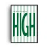 Fanclub Green Getting High Oasis Retro Music Giclée Art Print A2 In Green