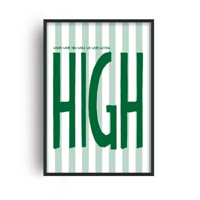 Fanclub Green Getting High Oasis Retro Music Giclée Art Print A2