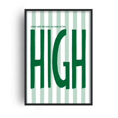 Fanclub Green Getting High Oasis Retro Music Song Lyric Art Print