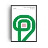 Fanclub Green I Love You Always Forever Giclée Art Print In Green