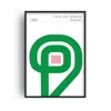 Fanclub Green I Love You Always Forever Retro Giclée Art Print In Green