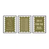 Fanclub Green Set Of 3 Motivational Quote Sayings Art Print Gift Set In Green