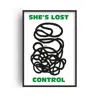 Fanclub Green She's Lost Control Joy Division Music Inspired Giclée Art Print A2 In Green