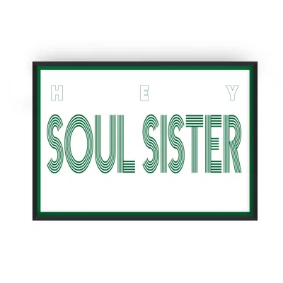 Fanclub Green Soul Sister Retro Horizontal Giclée Art Print