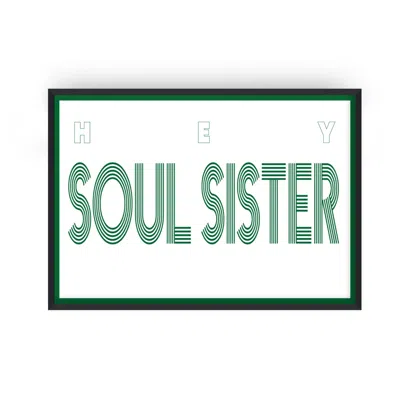 Fanclub Green Soul Sister Retro Music Giclée Art Print A2
