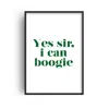 Fanclub Green / White Yes Sir I Can Boogie Giclée Art Print A2 In Multi