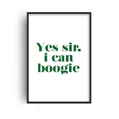 Fanclub Green / White Yes Sir I Can Boogie Giclée Art Print A2 In Multi