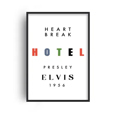 Fanclub Heartbreak Hotel Giclée Retro Art Print A3 In White