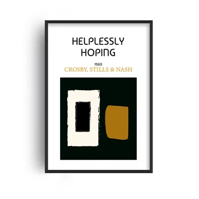 Fanclub Helplessly Hoping Crosby, Stills & Nash Inspired Giclée Retro Art Print In White