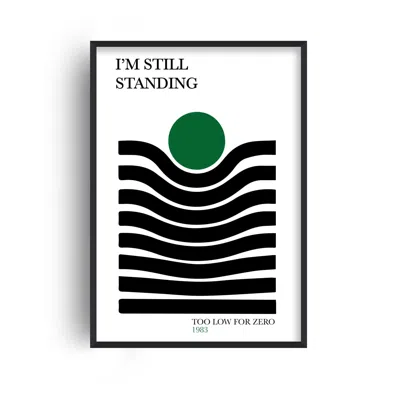 Fanclub I'm Still Standing Elton John Inspired Abstract Giclée Art Print A3 In Green/white