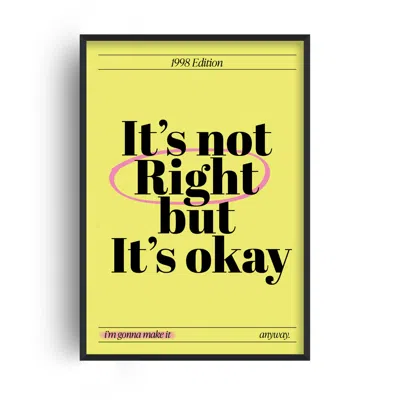 Fanclub It's Not Right Positive Yellow Retro Music Giclée Art Print
