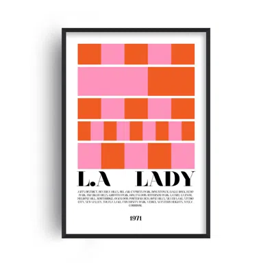Fanclub La Lady Giclée Retro Art Print A3 In White
