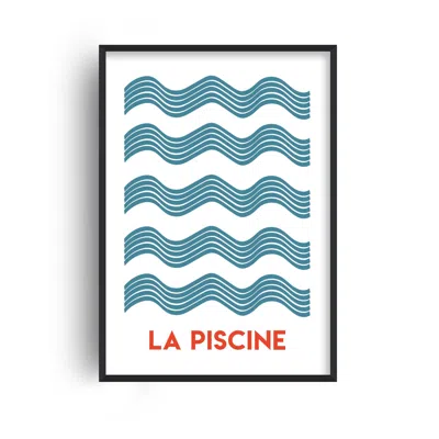 Fanclub La Piscine French Playful Bathroom Art Print In White