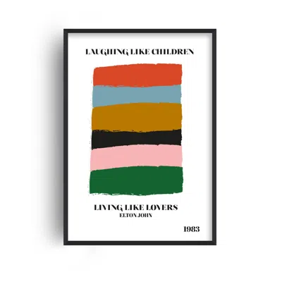 Fanclub Laughing Like Children Living Like Lovers Music Song Lyrics Art Print In White
