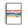 Fanclub Let All The Children Boogie Retro Bowie Inspired Giclée Art Print In White