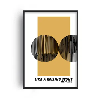 Fanclub Like A Rolling Stone Bob Dylan Retro Giclée Art Print In White