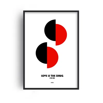 Fanclub Love Is The Drug 1970s Retro Music Giclée Art Print In White