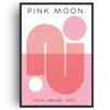 Fanclub Neutrals Pink Moon Music Retro Giclée Art Print A2 In Pink