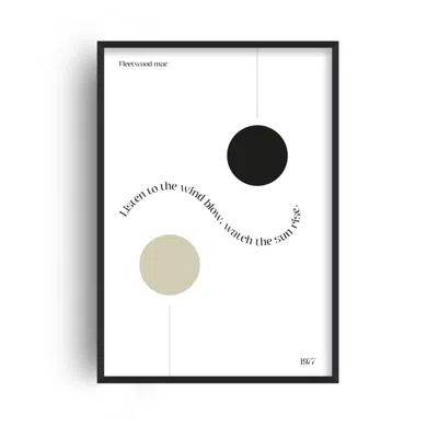 Fanclub Neutrals The Chain Fleetwood Mac Music Scandi Art Print A2 In White