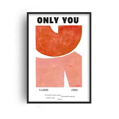 Fanclub Pink / Black / Red Only You Music 1980s Music Love Abstract Art Print In Pink/black/red