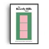 Fanclub Pink / Blue The Beverly Hills Hotel Giclée Retro Art Print A3 In Multi