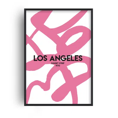 Fanclub Pink / Purple Exclusive Los Angeles Abstract Giclée Art Print A2 In Pink/purple