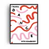 Fanclub Pink / Purple / Red I Wanna Dance With Somebody 1980s Abstract Music Giclée Art Print A2 In Pink/purple/red