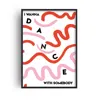 Fanclub Pink / Purple / Red I Wanna Dance With Somebody 1980s Abstract Music Giclée Art Print A3 In Pink/purple/red