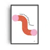 Fanclub Pink / Purple / Red I Want To Be With You Everywhere Fleetwood Mac 1980's Music Song Lyric Giclée Ar In Multi