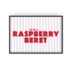 Fanclub Pink / Red Raspberry Beret Retro Music Giclée Horizontal Art Print A2 In Multi