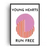 Fanclub Pink / Red Young Hearts Run Free Retro Music Giclée Art Print In Multi
