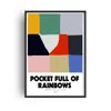 Fanclub Pocket Full Of Rainbows Retro Music Giclée Art Print A2 In White