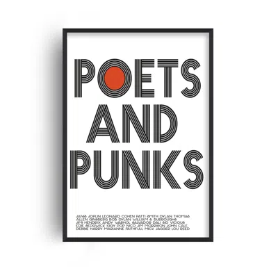 Fanclub Poets & Punks Music Retro Art Print In White