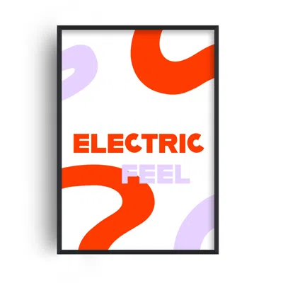 Fanclub Purple / Red Electric Feel Giclée Art Print A2 In Multi