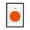 Fanclub Red / Black Leo Zodiac Star Sign A3 Art Print In Multi