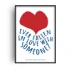 Fanclub Red Ever Fallen In Love With Someone Retro Music Giclée Bedroom Art Print A2 In Red