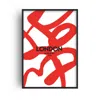 Fanclub Red Exclusive London Abstract Giclée Art Print A3 In Red