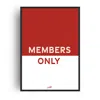 Fanclub Red  Members Only Giclée Art Print A2 In Red