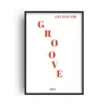 Fanclub Red Get Into The Groove 80s Abstract Giclée Art Print A2 In Multi