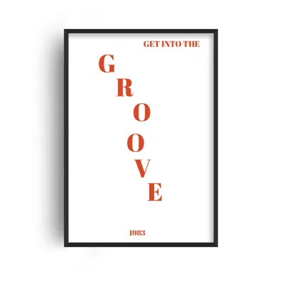 Fanclub Red Get Into The Groove 80s Abstract Giclée Art Print A3