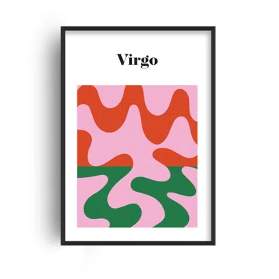 Fanclub Red / Green / Pink Virgo Zodiac Star Sign Art Print In Red/green/pink