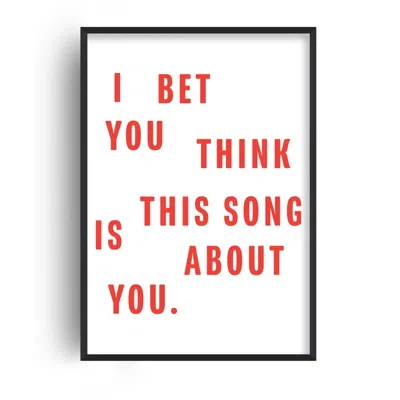 Fanclub Red I Bet You Think This Song Is About You Retro Music Giclée Art Print