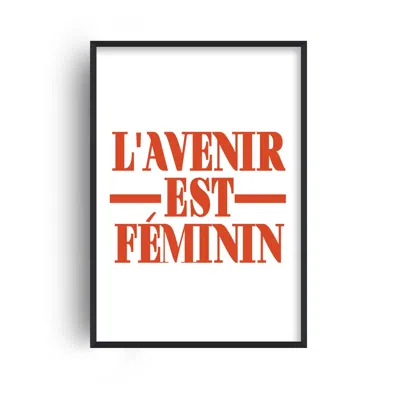 Fanclub Red L'avenir Est Feminin French Female Giclée Art Print